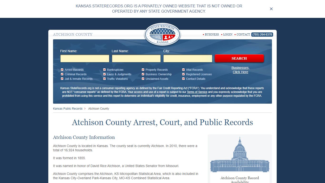 Atchison County Arrest, Court, and Public Records