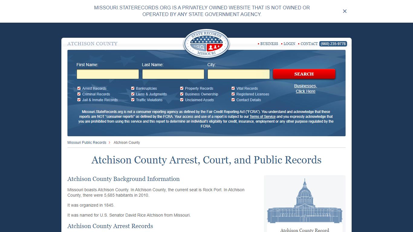 Atchison County Arrest, Court, and Public Records